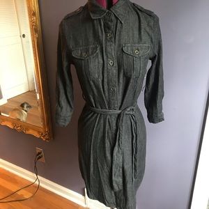 Adorable Denim Lightweight Button Up Dress